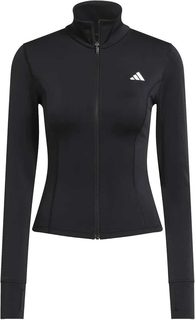Sudadera con Cremallera Adidas Workout Essentials para Mujer (Negra, Talla M)