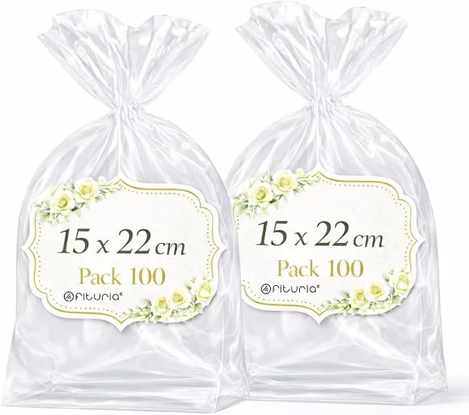 Ofituria Bolsas Celofán Transparente 15 x 22 cm (200 Unidades)