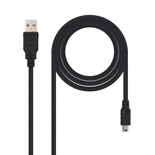NanoCable 1M USB 2.0 a Mini USB Macho-Macho Negro