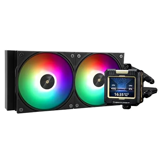 Thermalright FW 240 Negro ARGB Refrigeración Líquida CPU con Pantalla LCD IPS y 2 Ventiladores PWM