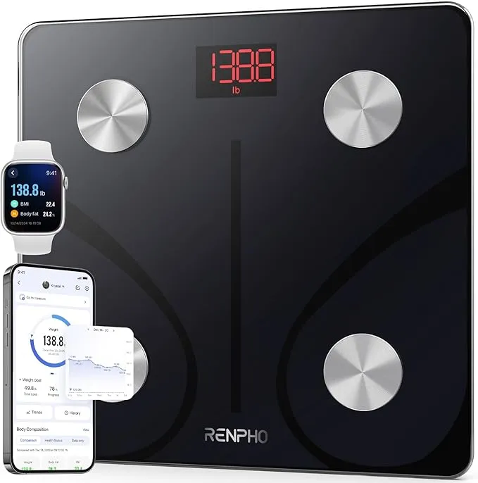 RENPHO Báscula de Baño Inteligente para Fitness y Composición Corporal
