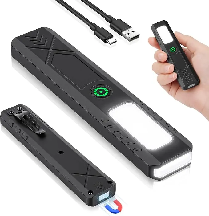 Linterna LED Recargable HOTUT Antorcha EDC Magnética con Clip