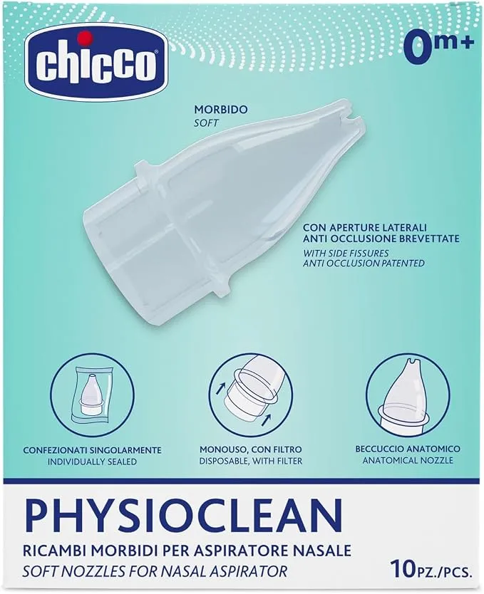 Chicco Physio Clean - Pack 10 Recambios Aspirador Nasal