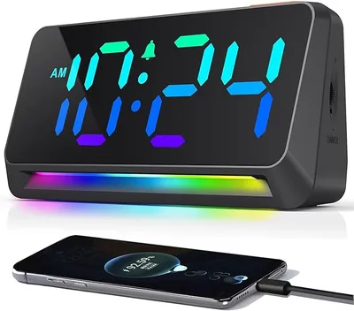 Despertador digital con números grandes