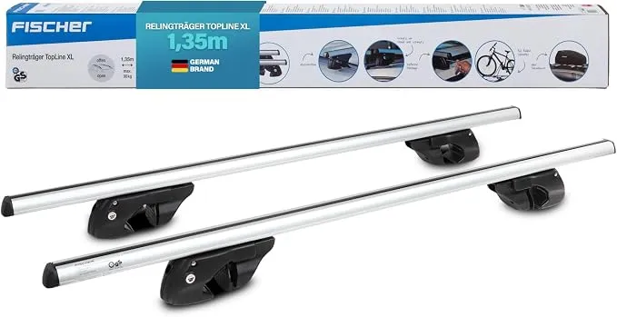 UNITEC Barra Portaequipajes de Aluminio con Cerradura (Carga Máx. 90 kg)