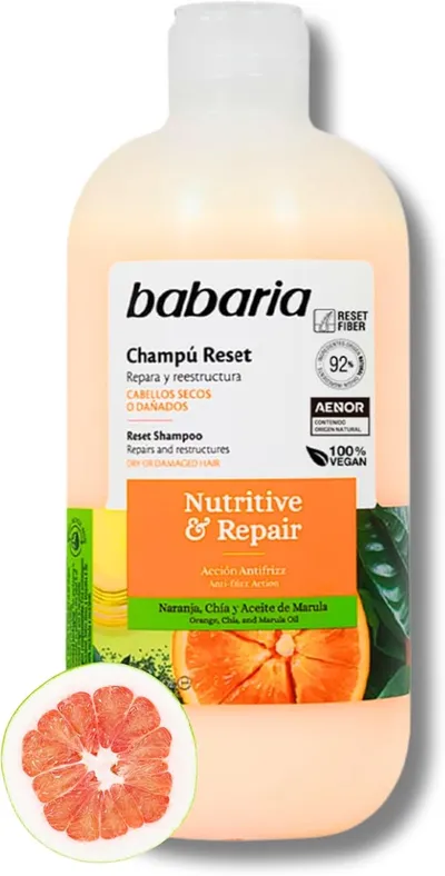 Champú Babaria para pelo seco y dañado