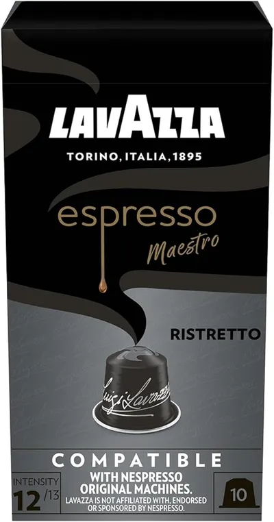 Lavazza, Espresso Maestro Ristretto, 10 Cápsulas de Café Compatibles con las Máquinas Nespresso* Original