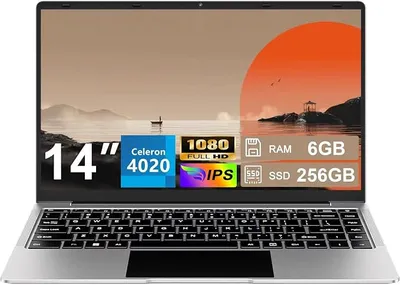 Ordenador Portátil bvate 2026 14" 6GB RAM 256GB SSD con Soporte 1TB