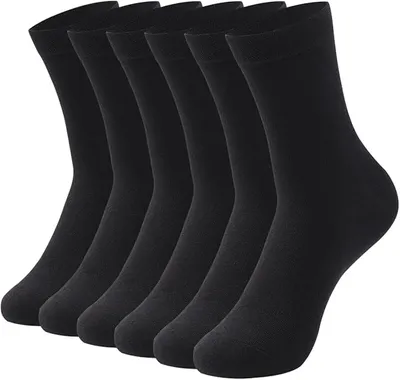 Paquete de 3 calcetines sólidos de algodón y poliéster para hombre
