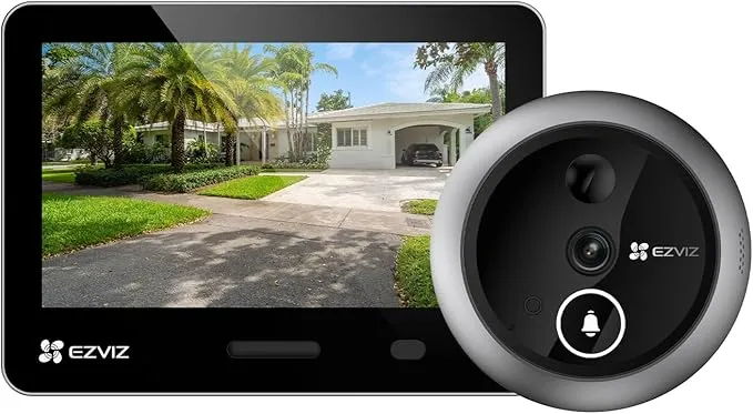 EZVIZ EP4 Mirilla Digital WiFi 4K con Pantalla Táctil y Reconocimiento Facial IA