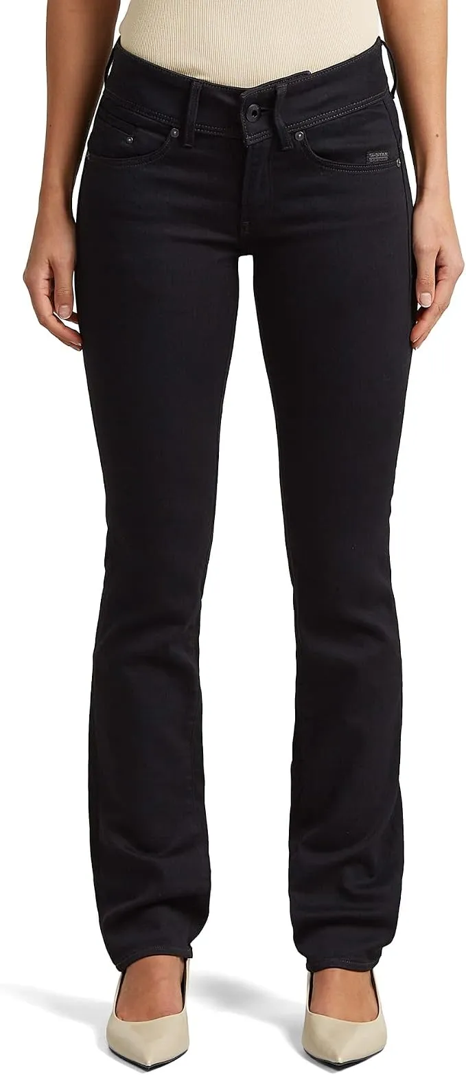 Vaqueros Rectos G-Star Midge Saddle para Mujer - Negro