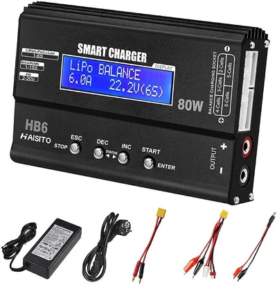 Haisito Cargador Lipo 80W 6A Balanceador