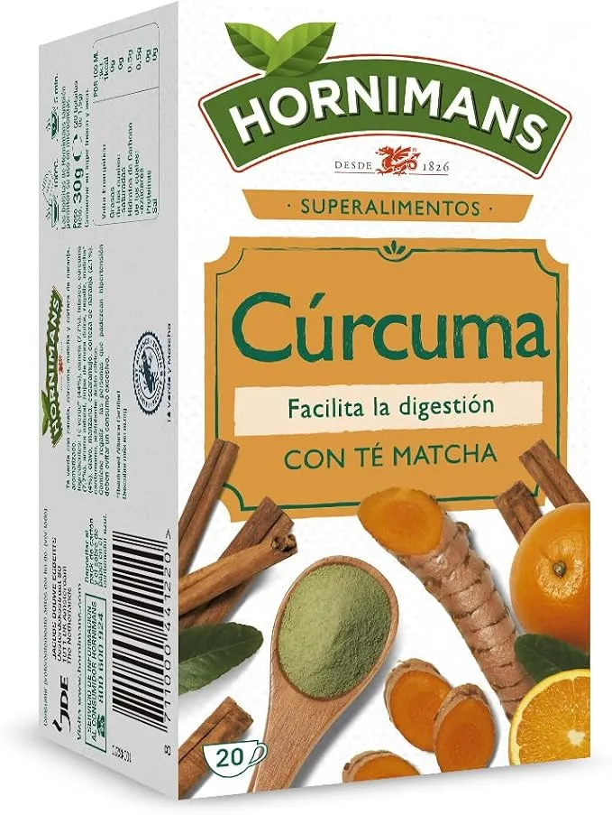 Hornimans Infusión Cúrcuma con Té Matcha - 20 bolsitas