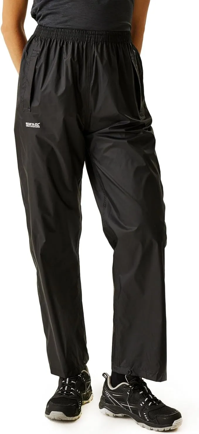 Regatta Pantalones Packaway Impermeable, Transpirable y Ligero Overtrousers