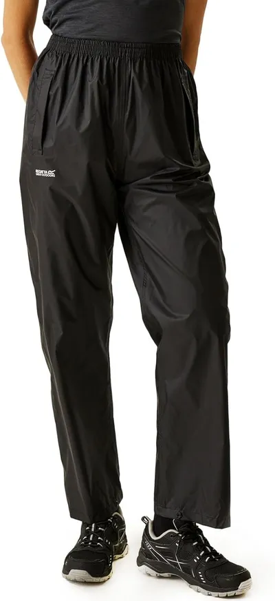 Regatta Pantalones Packaway Impermeable, Transpirable y Ligero Overtrousers