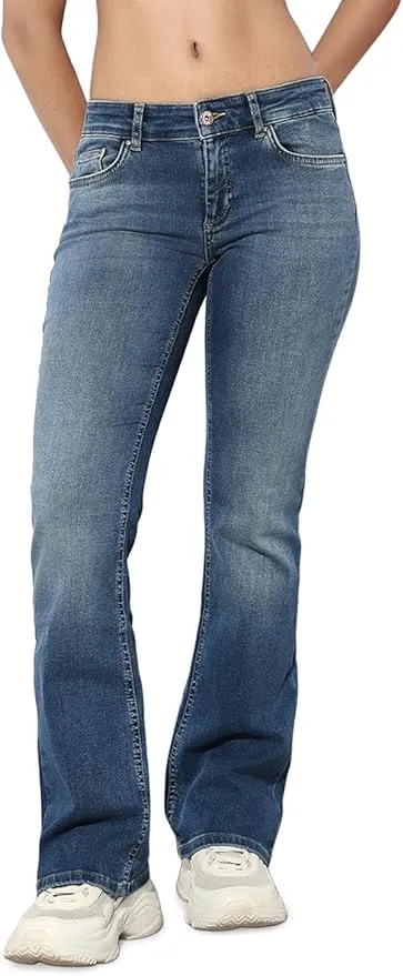 Pantalón Vaquero Clásico con Trabillas para Cinturón