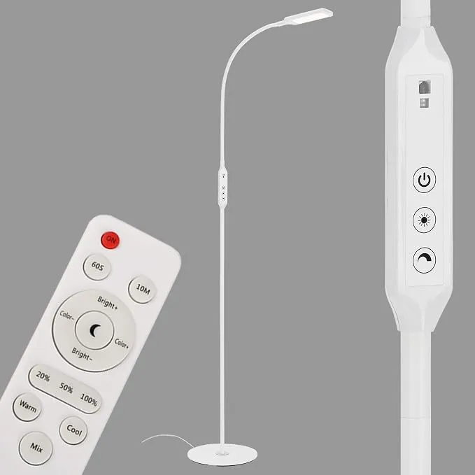 Lámpara de Pie LED Briloner Regulable con Mando a Distancia