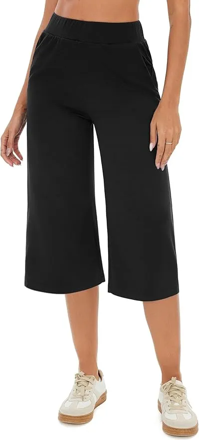 Crewhpo Pantalones Chándal Mujer 3/4 Capri