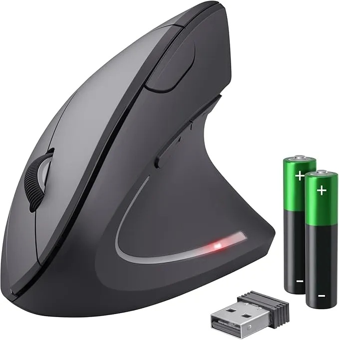 Ratón Vertical Ergonómico Trust Verto Inalámbrico Negro