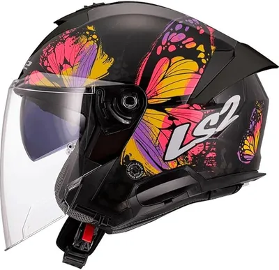 LS2, Casco Moto Jet VERSO II WINGZ Black Yellow