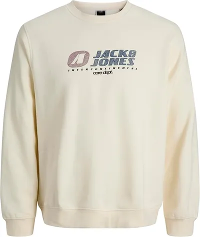 JACK & JONES Jcotier Print Sudadera con Cuello Redondo Sn Jnr para Hombre