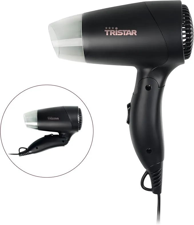 Secador de Viaje Tristar HD2460 Compacto y Potente 1200W
