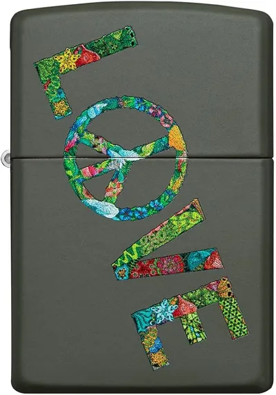 Zippo Encendedor a Prueba de Viento - Love Peace Nature