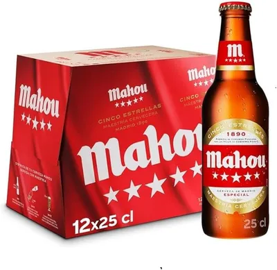 Mahou 5 Estrellas Pack de 12 Botellas