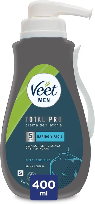 Veet Men Crema Depilatoria Corporal Para Hombre, Piel Sensible, 400 ml