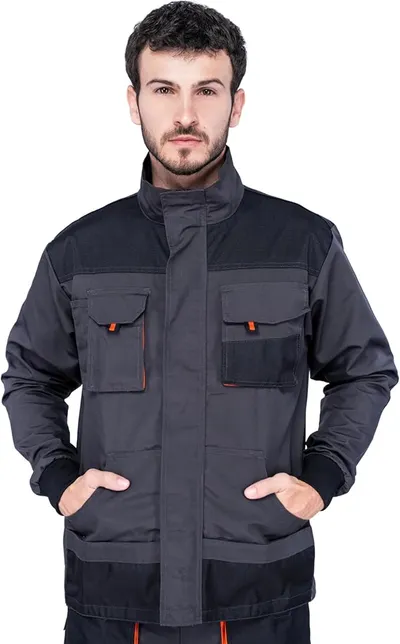 Mazalat Chaqueta de Trabajo para Hombre con Bolsillos Multiusos y Alta Visibilidad