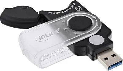InLine 66772I - Lector de Tarjetas móviles USB 3.0 para SD/SDHC/SDXC, microSD