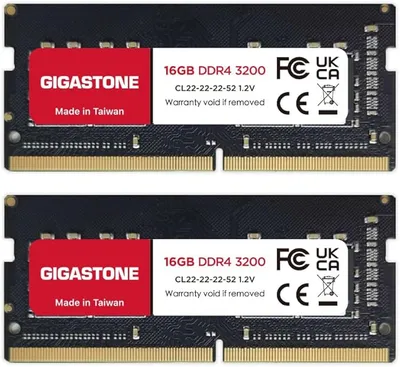 GIGASTONE 32GB Kit (2x16GB) DDR4 3200MHz Memoria portátil