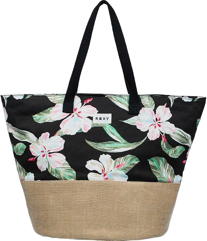 Roxy Waikiki Life - Bolsa de Playa con Asas para Mujer (Negro)