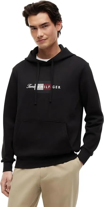 Tommy Hilfiger Sudadera con Capucha Script Flag para Hombre (Talla XXL)