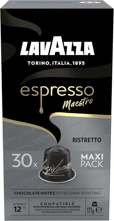 Lavazza Espresso Maestro Ristretto Cápsulas de Café Compatibles Nespresso (30 uds)