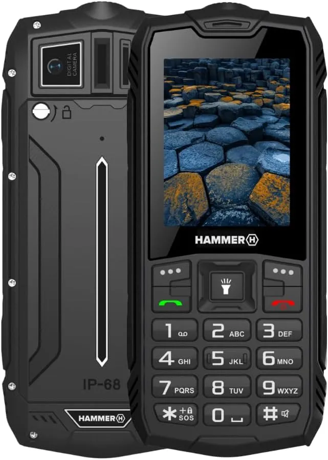 Teléfono Móvil Hammer H Basalt Resistente al Agua y Golpes con Batería 1800mAh