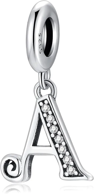 TIZU Letra Charms A-Z Plata de ley 925