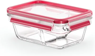 Emsa Clip&Close Hermético de Cristal rectangular