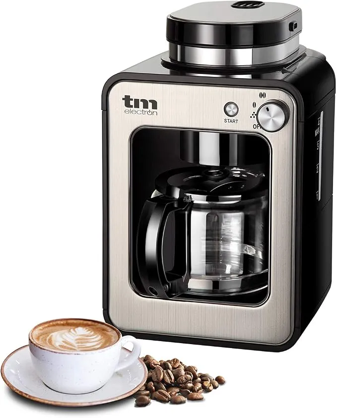 Mini Cafetera TM Electron TMPCF020S Premium con Molinillo Integrado