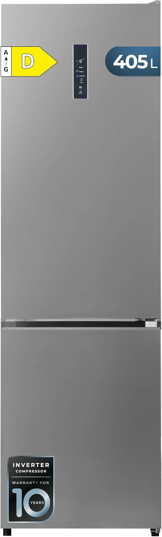 Cecotec Frigorífico Combi NoFrost Bolero CoolMarket 405L Elite Inox D