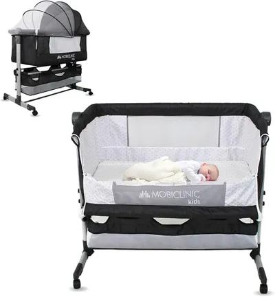 Mobiclinic Cuna 3 en 1 Night Negra con Accesorios Incluidos