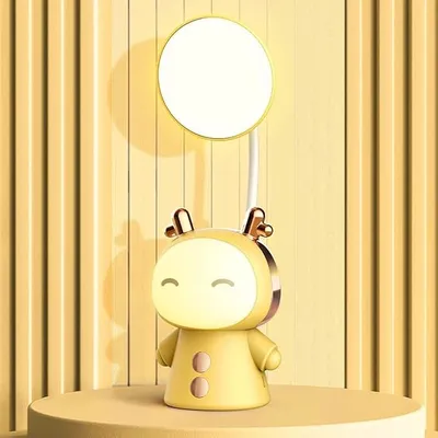 Lámpara de escritorio LED de dibujos animados, divertida, bonita, plegable