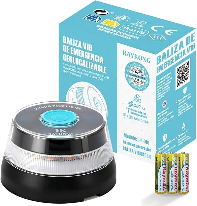 RAYKONG Baliza V16 Geolocalización DGT