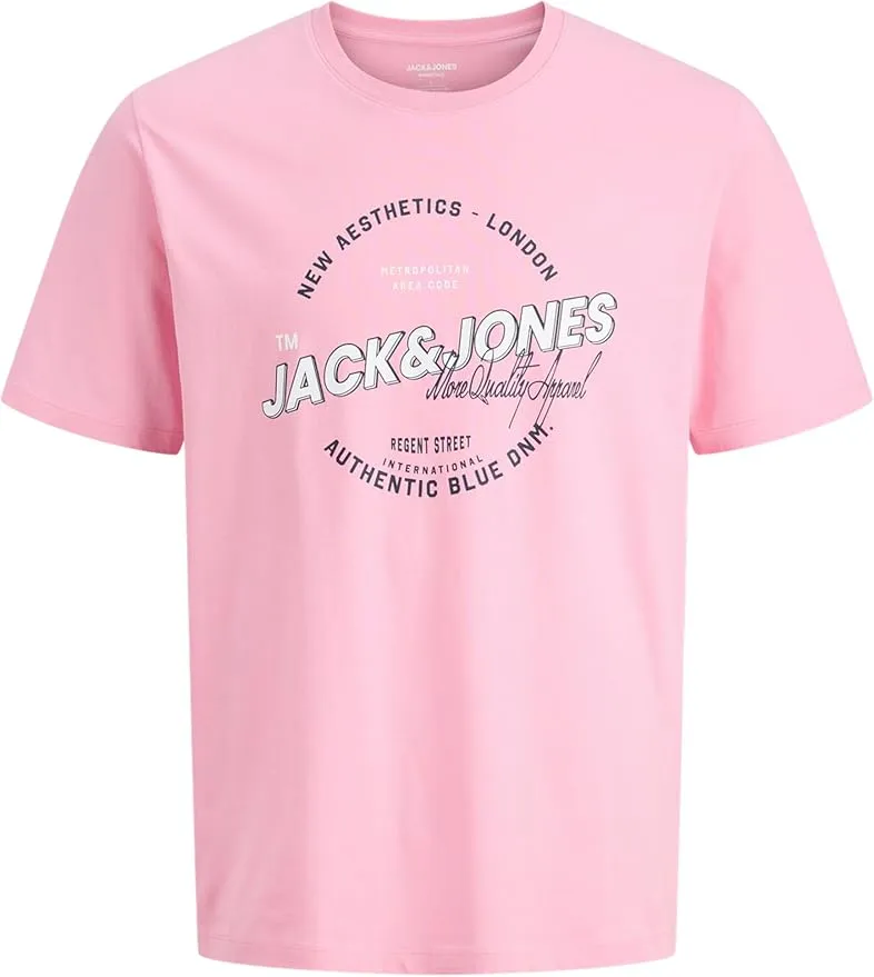 JACK & JONES Jjelogo tee SS O-Neck 2 Col Ss26 Sn, Prism Rosa., XS