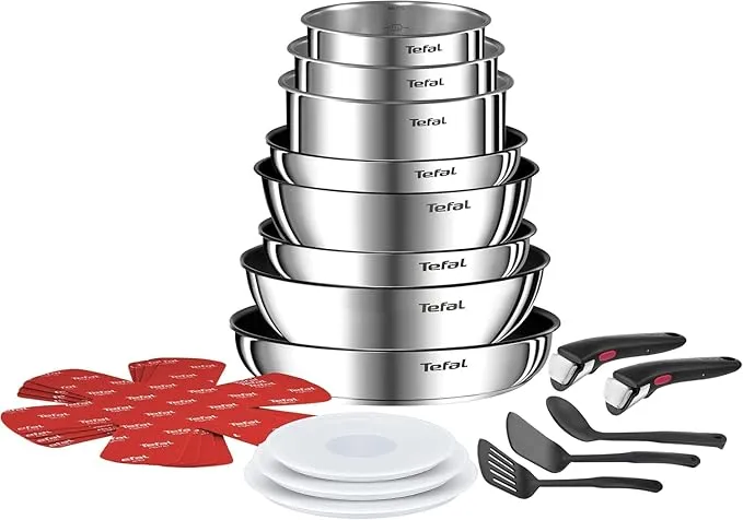 Batería de Cocina Tefal Ingenio Emotion 20 Piezas Apilable