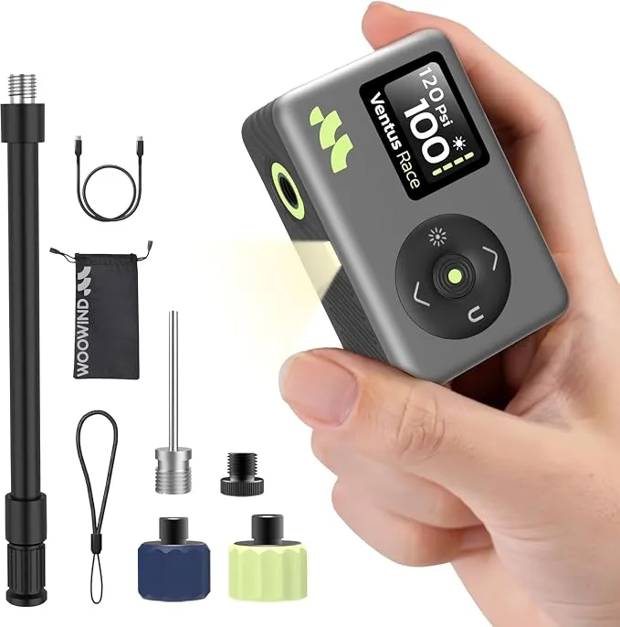 Bomba Eléctrica para Bicicleta Woowind: Inflado Rápido y Carga USB-C
