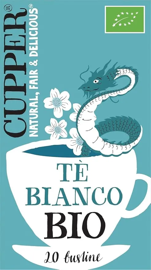 Cupper - 20 Bolsitas de Té Blanco Ecológico con Toques Cítricos