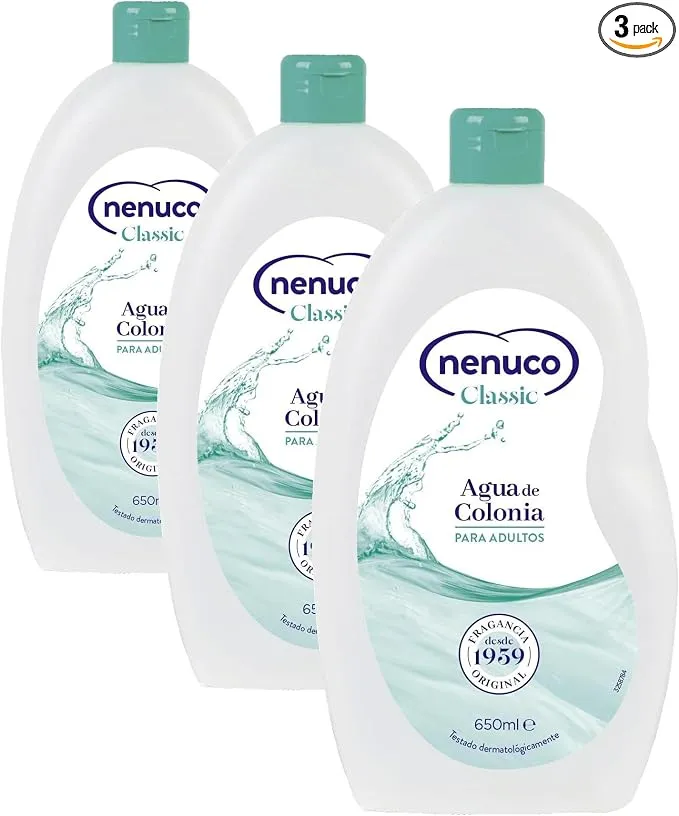 Nenuco Classic Agua de Colonia, Fragancia Original, Pack 3x650 ml