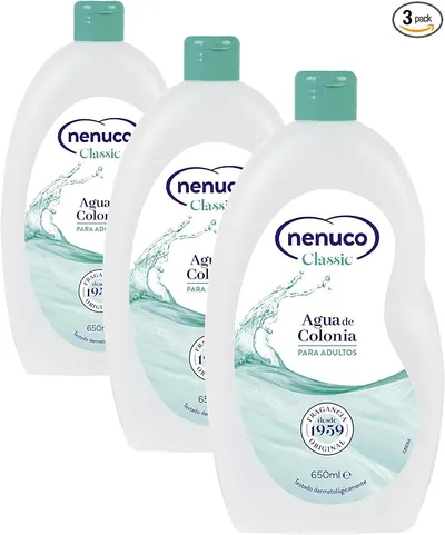 Nenuco Classic Agua de Colonia, Fragancia Original, Pack 3x650 ml