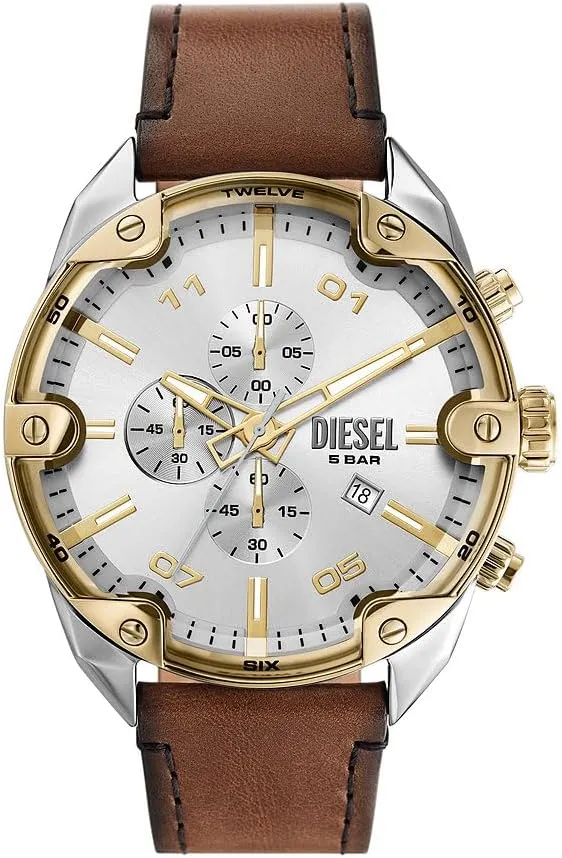 Reloj Diesel Spiked para Hombre con Cronógrafo y Correa de Piel